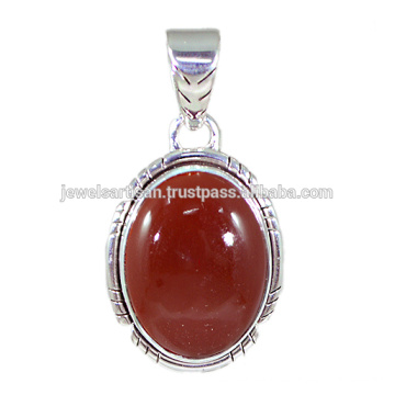 Joyería del colgante de la plata esterlina de la piedra preciosa 925 del ónix rojo